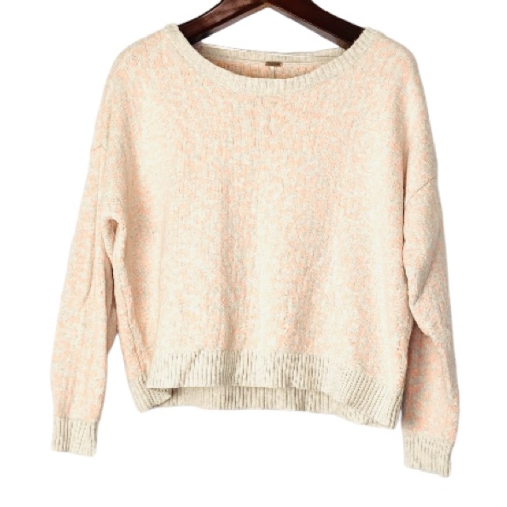 Free People Cool Cat Leopard Print Sweater Large Alpaca Wool Blend size small